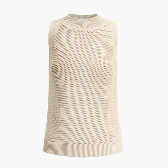 NWT Commense Knit Hollow Solid Tank Top, Large - Picture 5 of 6